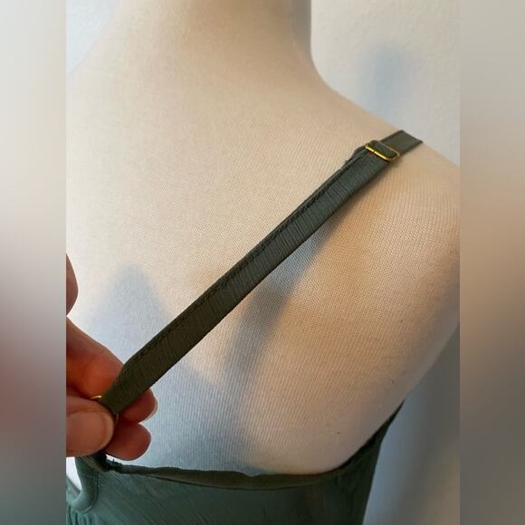 Cyn & Luca NWT Womens M Boho Beach Sheer Green Ruffle Swim Cover Up Dress Resort - Picture 4 of 11